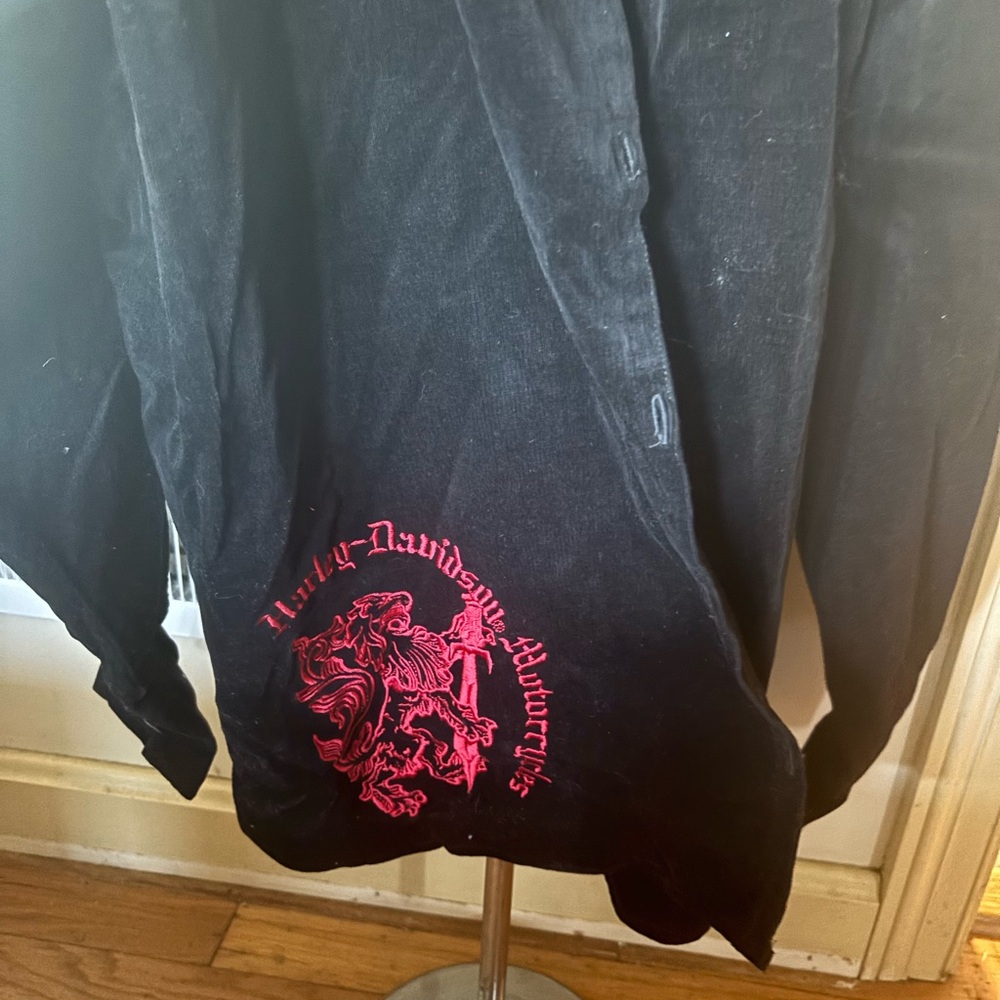 Woman’s corduroy shirt.